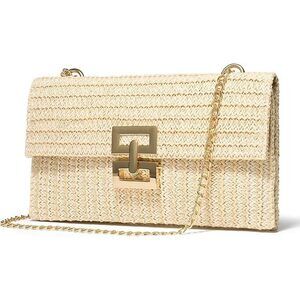 Straw Purse Woven Beach Bag Summer Straw Clutch Purse Boho Crossbody Bags For